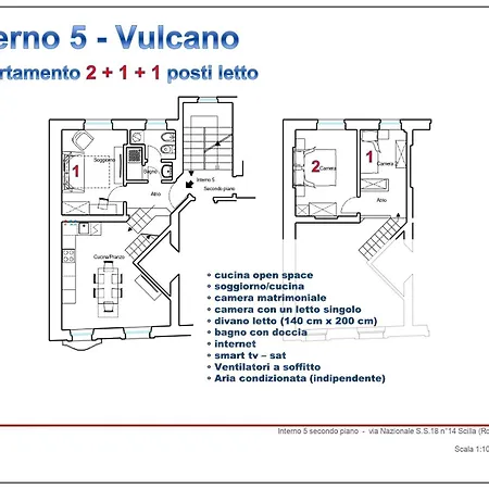 Live & Dream Vulcano Quadrilocale 2 Piano Scilla