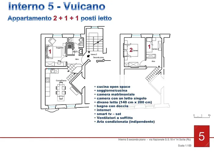 Live & Dream Vulcano Quadrilocale 2 Piano Scilla